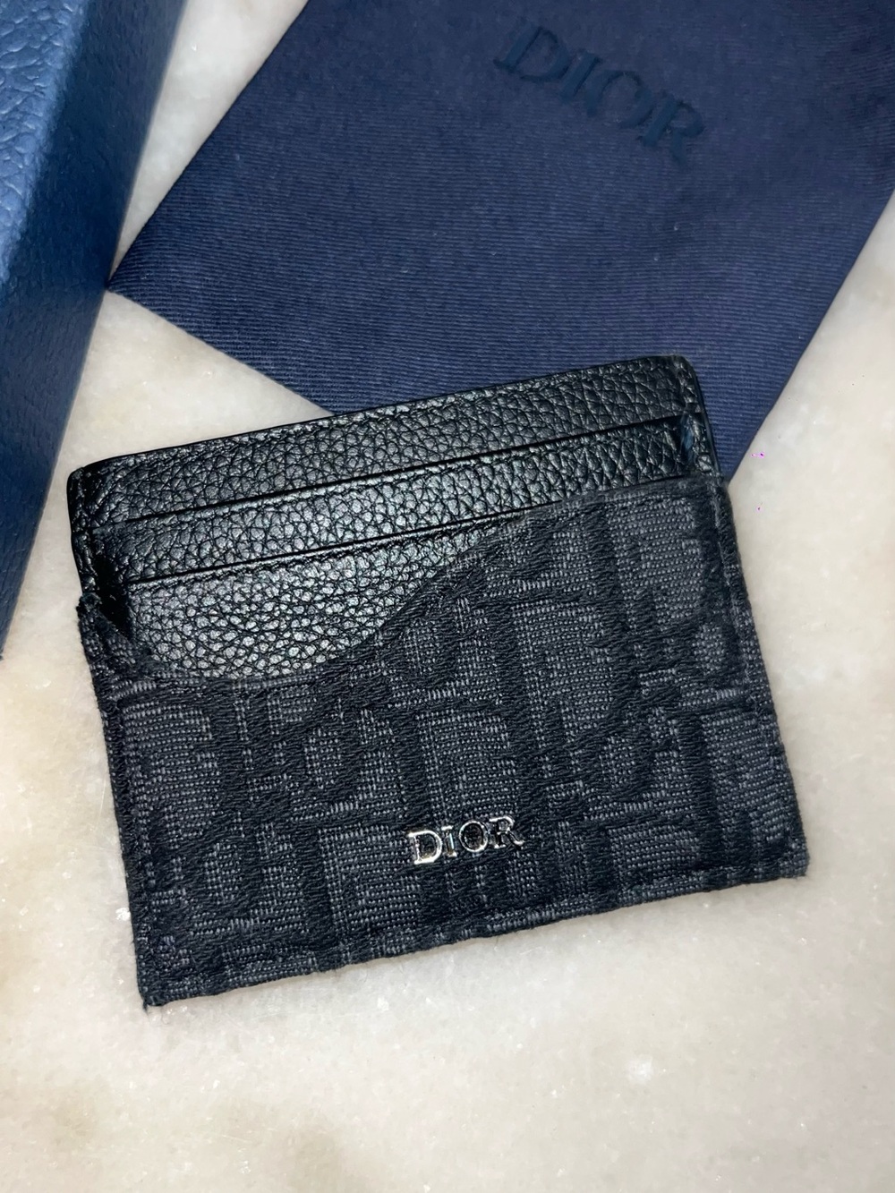Dior Black Saddle Card Holder